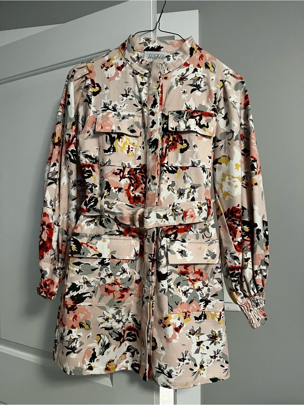 Never worn Anthropologie Floral Dress- blush floral- XS